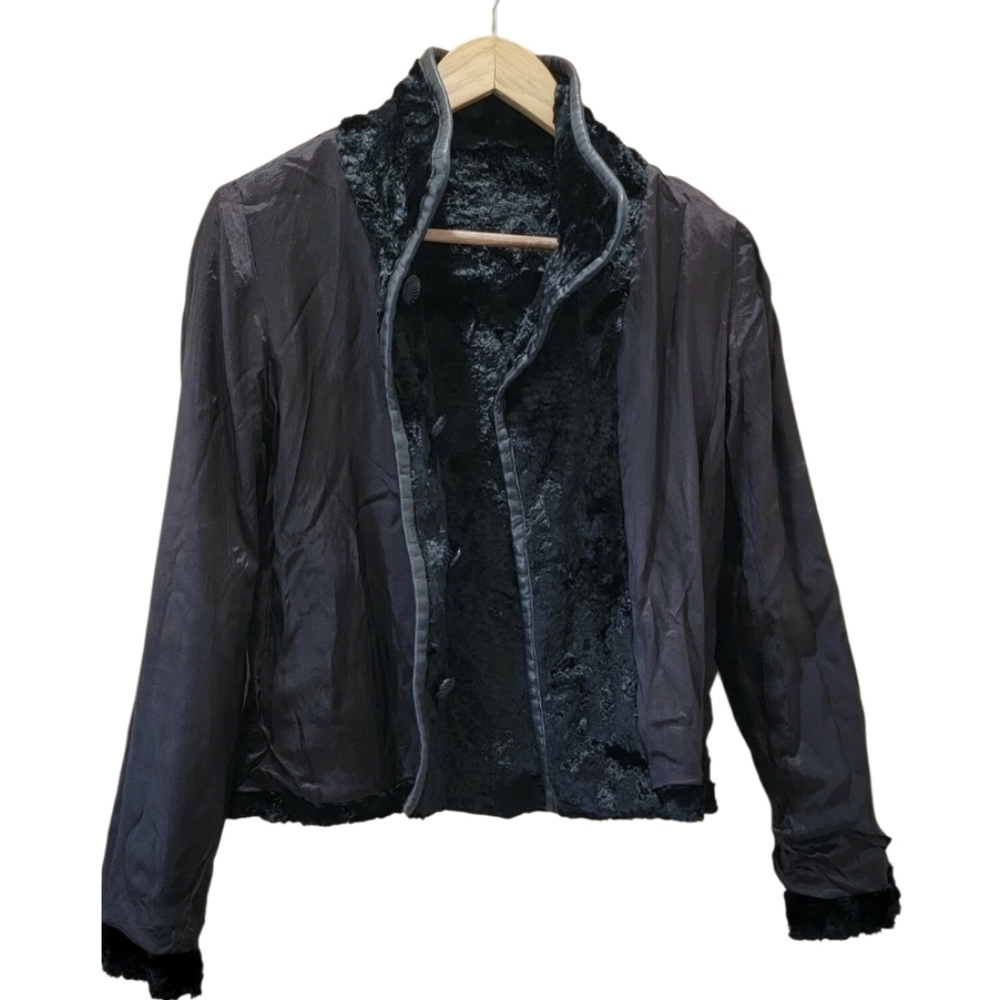 Ulla Johnson Black Faux Lamb Leather Trim Size M Women's Jacket Coat - Picture 7 of 10